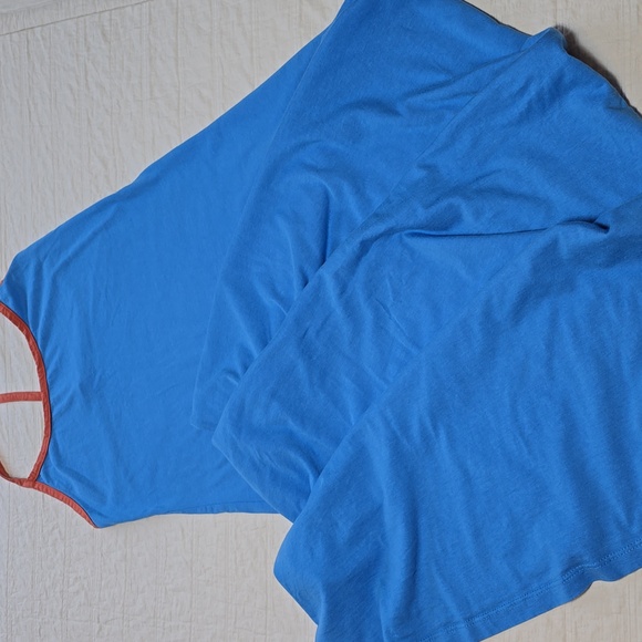 Threads 4 Thought Blue Maxi Dress with Rust Orange Trim - Picture 2 of 16